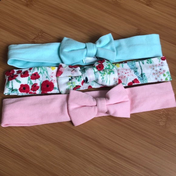 ❤️ 4/$20 H&M Baby Headbands w/ Bows, Lot of 3 - Picture 1 of 7